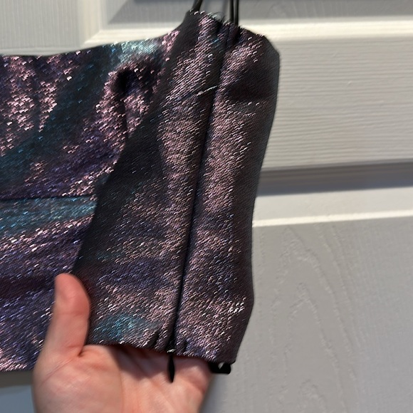 NWT! Superdown Revolve Metallic Bustier Corset Top L Sparkle - Picture 8 of 9